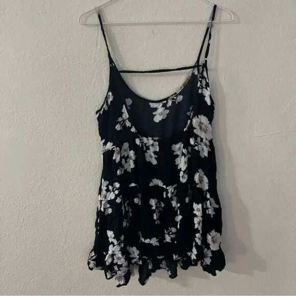 Black & white Brandy Melville floral Sleeveless Mini dress One Size - Picture 3 of 4